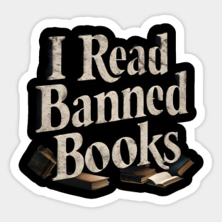 New i read banned books mystery Library Sticker